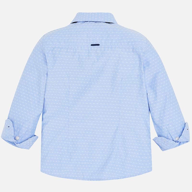 Camisa M/L de Vestir para niño con Pajarita MAYORAL Ref  3139 Color 64 Celeste
