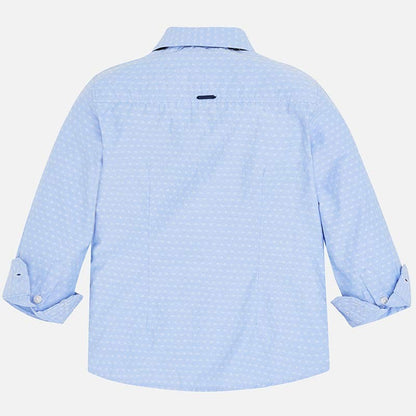 Camisa M/L de Vestir para niño con Pajarita MAYORAL Ref  3139 Color 64 Celeste