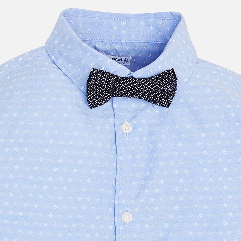 Camisa M/L de Vestir para niño con Pajarita MAYORAL Ref  3139 Color 64 Celeste