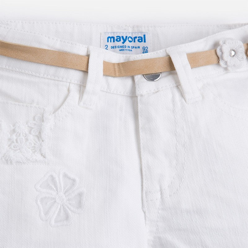 Short de mezclilla para niña MAYORAL Ref. 3216/39 Blanco