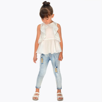 Pantalón Vaquero Niña Sku 3503 Color 45 Bleached