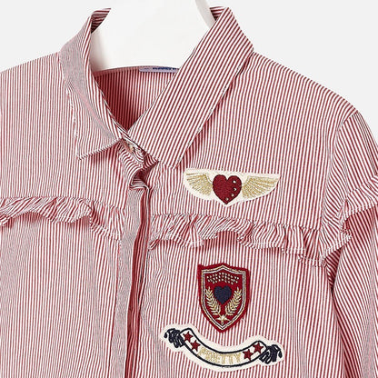 Camisa Rayada MAYORAL SKU 4134 Color 49 Frambuesa
