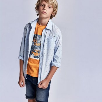 Camisa Cuadros NUKUTAVAKE SKU 6117 Color Celeste