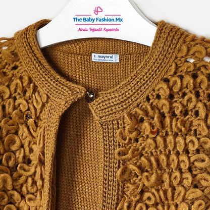 Rebeca Tricot Con Bucles Para Niña MAYORAL Ref. 7328/26 Mostaza