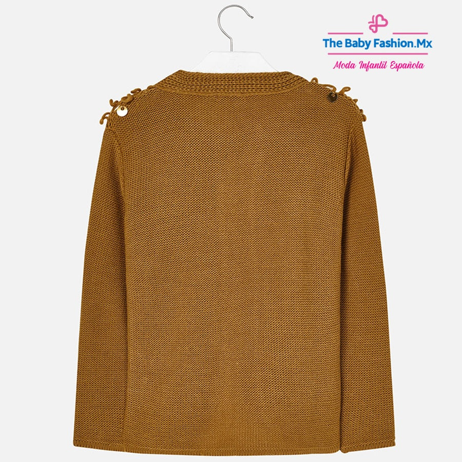 Rebeca Tricot Con Bucles Para Niña MAYORAL Ref. 7328/26 Mostaza