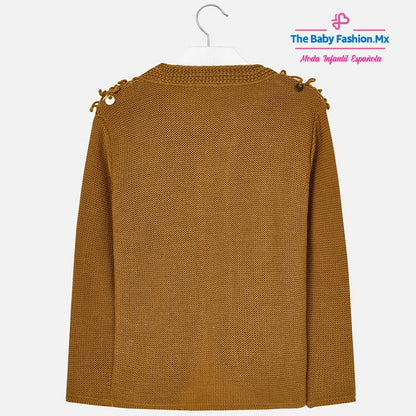 Rebeca Tricot Con Bucles Para Niña MAYORAL Ref. 7328/26 Mostaza