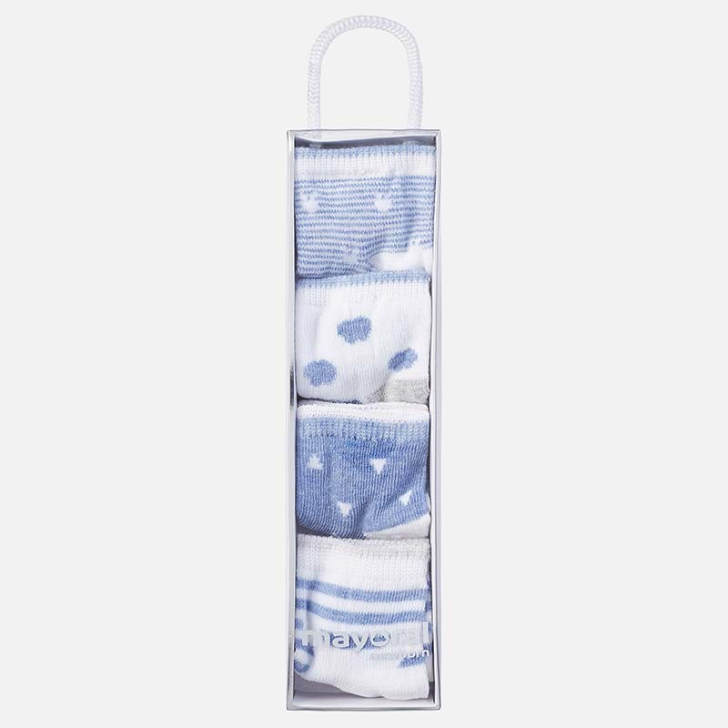 Set 4 Calcetas Bebe MAYORAL SKU 9006 Color 51 Blue Vig