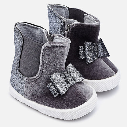 Bota Bebe Sku 9934 Color 82 Gris Plata