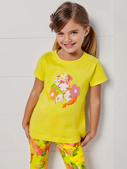 Conjunto 2 Piezas Leggin Playera Sku 3766 Color 36 Limon