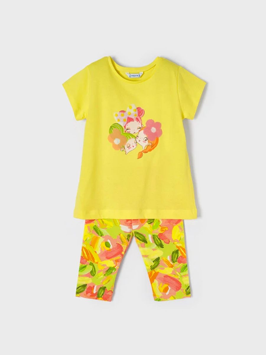 Conjunto 2 Piezas Leggin Playera Sku 3766 Color 36 Limon