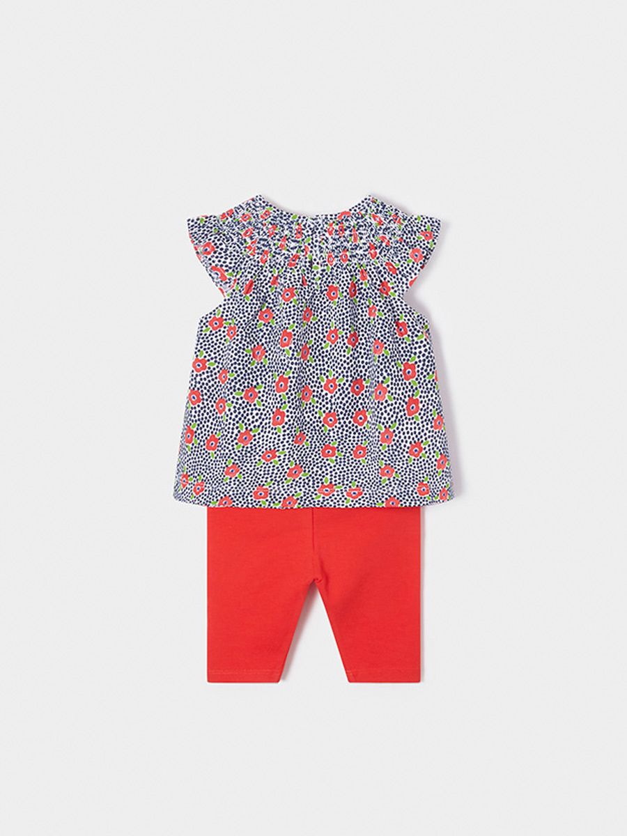 Conjunto 2 Pz Leggings Bluson Bebé Niña SKU 1720 Color Carmin