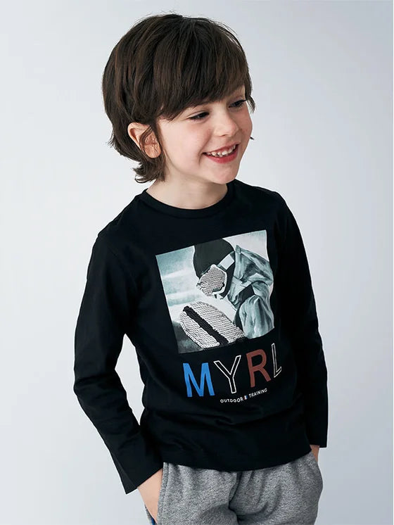 Camiseta Manga Larga Sku 4052 Color Carbon