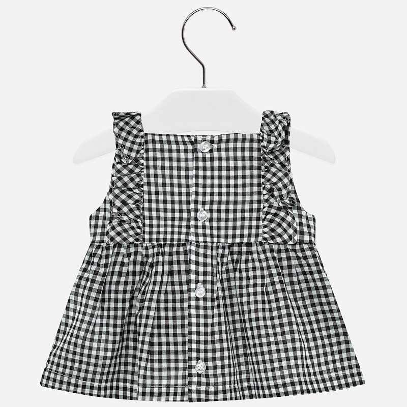 Blusa Cuadros  Sku 1110 Color Negro