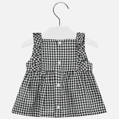 Blusa Cuadros  Sku 1110 Color Negro