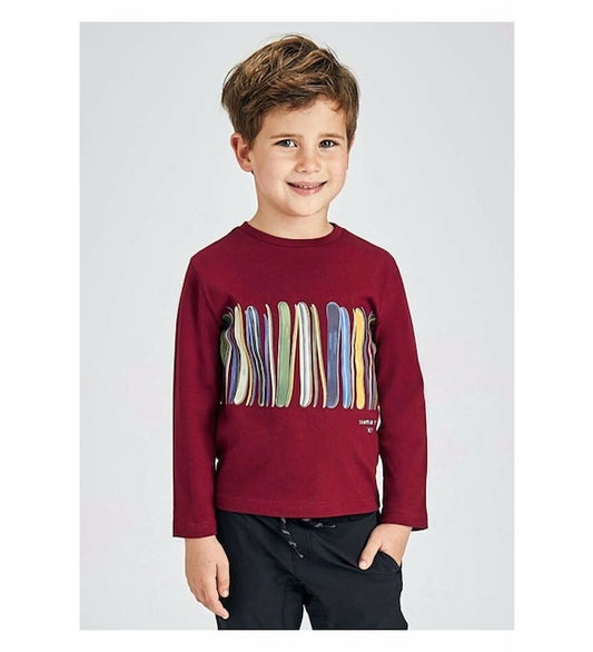 Camiseta Manga Larga Sku 4079 Color Granate