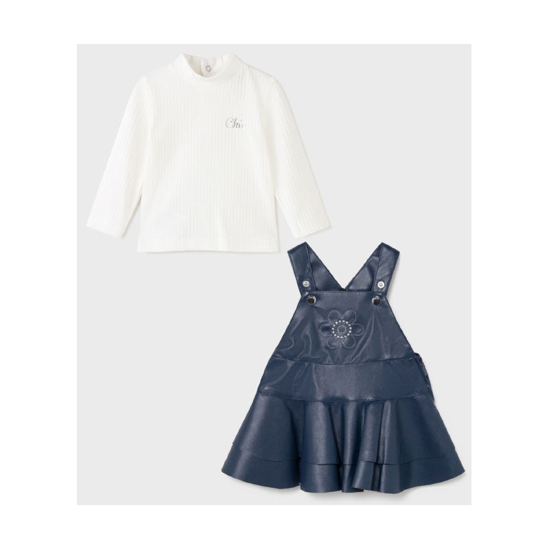 Conjunto bebé niña Peto y Camiseta sku 2697 color tinta