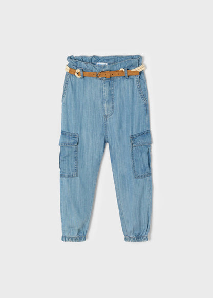 Conjunto Pantalon Cinturon  SKU 3590 Color 16 Tejano