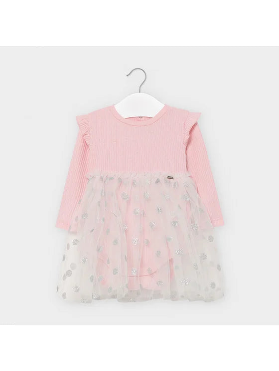 Vestido Body Tul Bebé Niña Sku 2964 Color Rosa