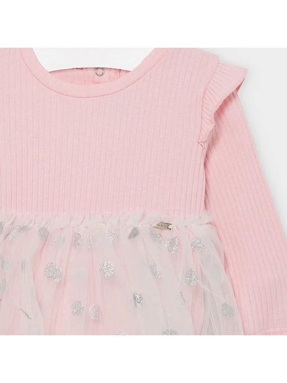 Vestido Body Tul Bebé Niña Sku 2964 Color Rosa