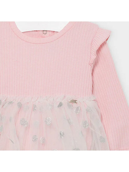 Vestido Body Tul Bebé Niña Sku 2964 Color Rosa