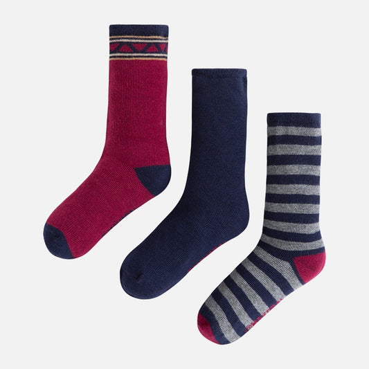 Set 3 Calcetines MAYORAL SKU 10252 40 Remolacha