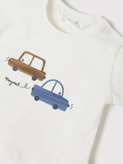 Camiseta Manga Corta Niño MAYORAL Ref 1094-90 Crudo