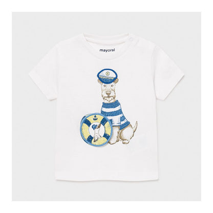 Camiseta M/C Play Perros MAYORAL Ref 1007-10 Blanco