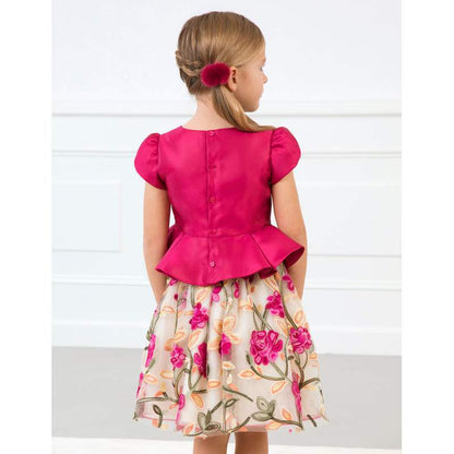Vestido Punto Terciopelo ABEL & LULA SKU 5532 Color Frambuesa