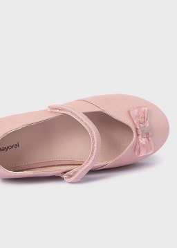 Bailarina lazo piel porcino sostenible MAYORAL Ref. 13/48380/22 Rosa metal