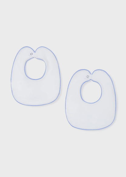 Pack 2 baberos de algodón sostenible para bebé Art. 23-09261-085 Blanco