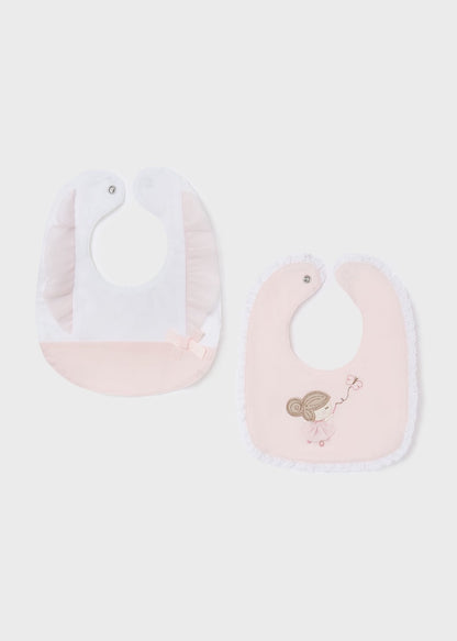 Pack 2 baberos de algodón sostenible para bebé Art. 23-09264-067 Rosa Baby