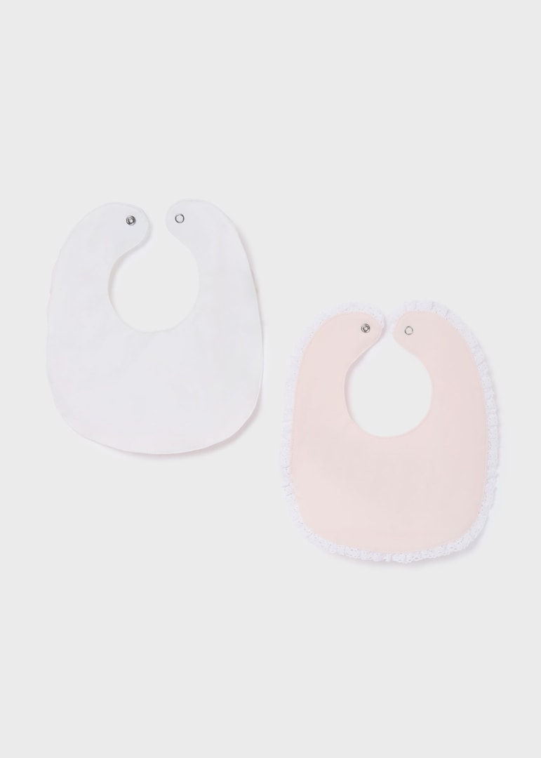 Pack 2 baberos de algodón sostenible para bebé Art. 23-09264-067 Rosa Baby