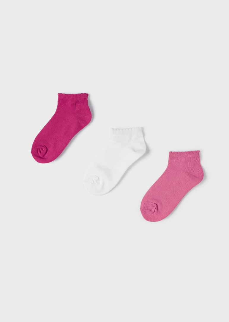 Pack 3 calcetines con algodón orgánico para niña Art. 23-10470-046 Hibiscus