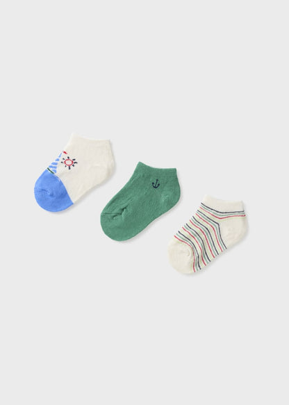 Pack 3 calcetines con motivo estampado para bebé Art. 23-10397-090 Jade