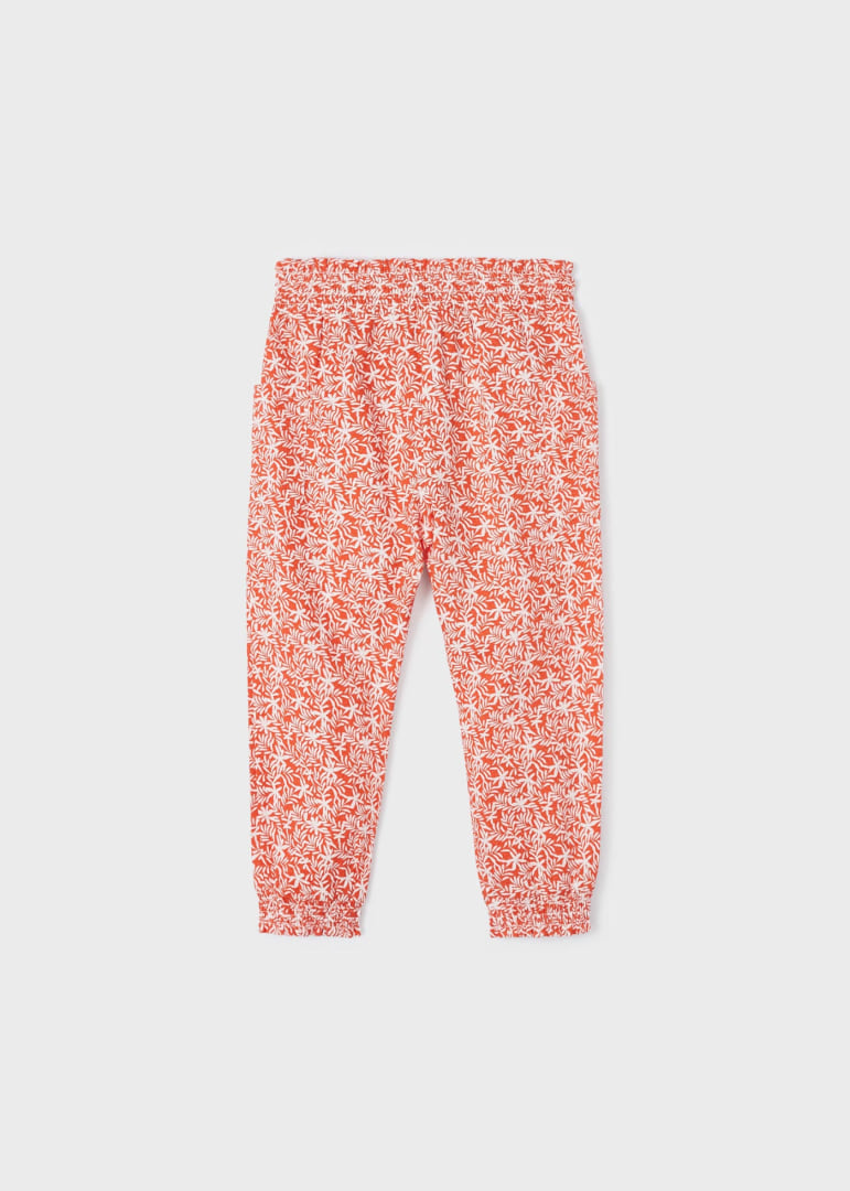 Pantalón baggy estampado de algodón para niña Art. 23-03508-057 Naranja