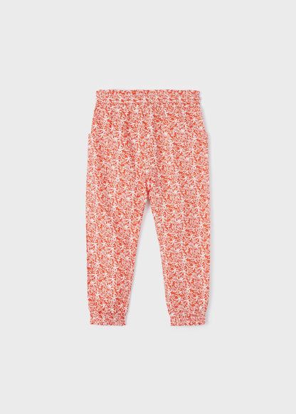 Pantalón baggy estampado de algodón para niña Art. 23-03508-057 Naranja