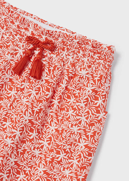 Pantalón baggy estampado de algodón para niña Art. 23-03508-057 Naranja