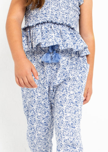 Pantalón baggy estampado de algodón para niña Art. 23-03508-058 Porcelana