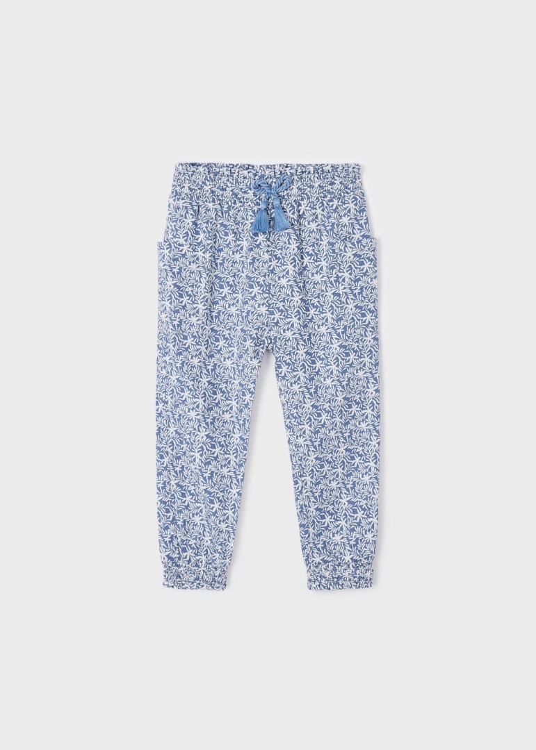 Pantalón baggy estampado de algodón para niña Art. 23-03508-058 Porcelana