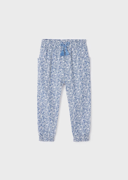 Pantalón baggy estampado de algodón para niña Art. 23-03508-058 Porcelana