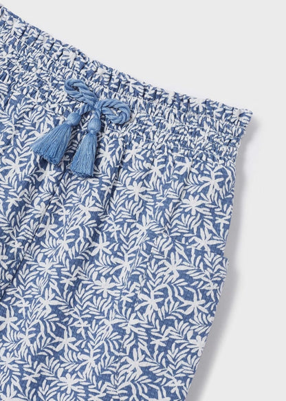 Pantalón baggy estampado de algodón para niña Art. 23-03508-058 Porcelana