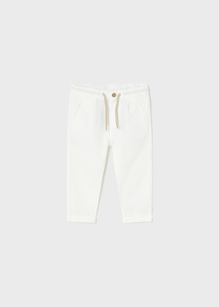 Pantalón chino relaxed para bebé Art. 23-01524-075 Blanco