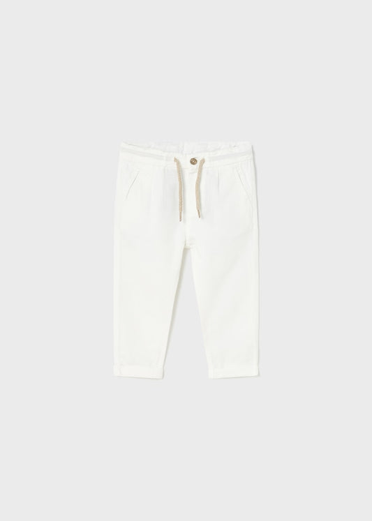 Pantalón chino relaxed para bebé Art. 23-01524-075 Blanco