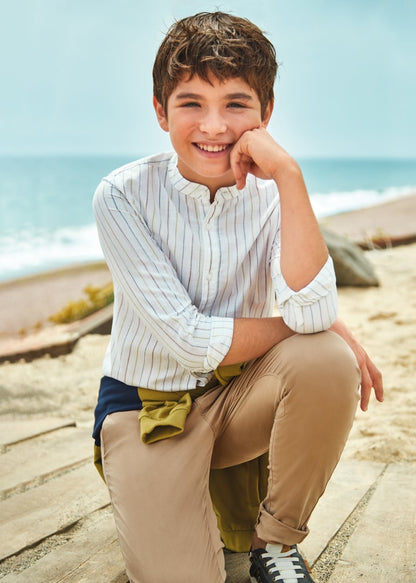 Pantalón chino slim de algodón sostenible para chico Art. 23-00530-040 Canela