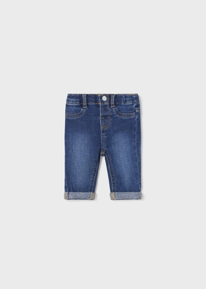 Pantalón con cintura ajustable de algodón para recién nacido MAYORAL Ref. 23/596/96 Tejano Medio