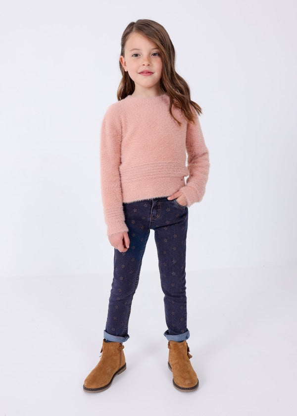 Pantalón de mezclilla estampado skinny fit niña  Ref. 13-04504-065 Medio