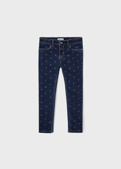 Pantalón de mezclilla estampado skinny fit niña  Ref. 13-04504-065 Medio