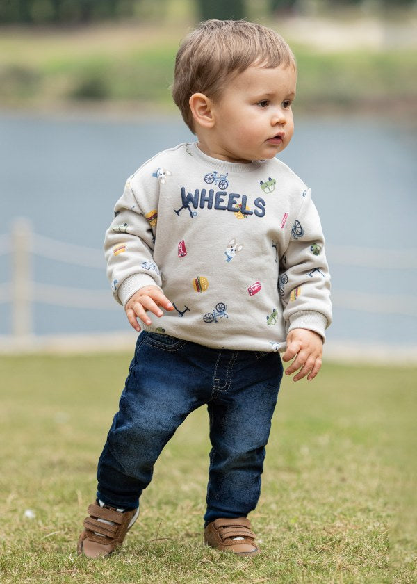 Copy of Pantalón de mezclilla jogger Better Cotton bebé  Ref. 13-02539-066 Oscuro