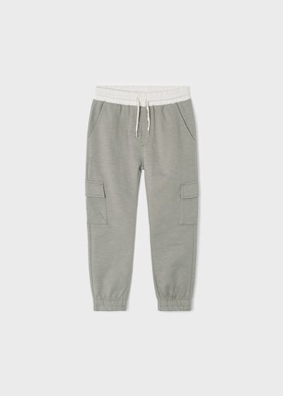 Pantalón deportivo con algodón para niño Sku  3520 Color Fosil