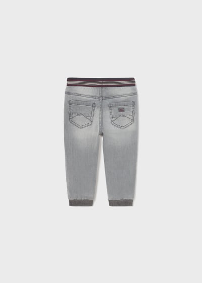 Pantalón jogger de algodón sostenible para bebé Sku  1522 Color Gris Claro